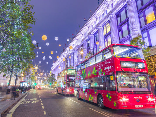 London Festive Street Scene Wall Mural