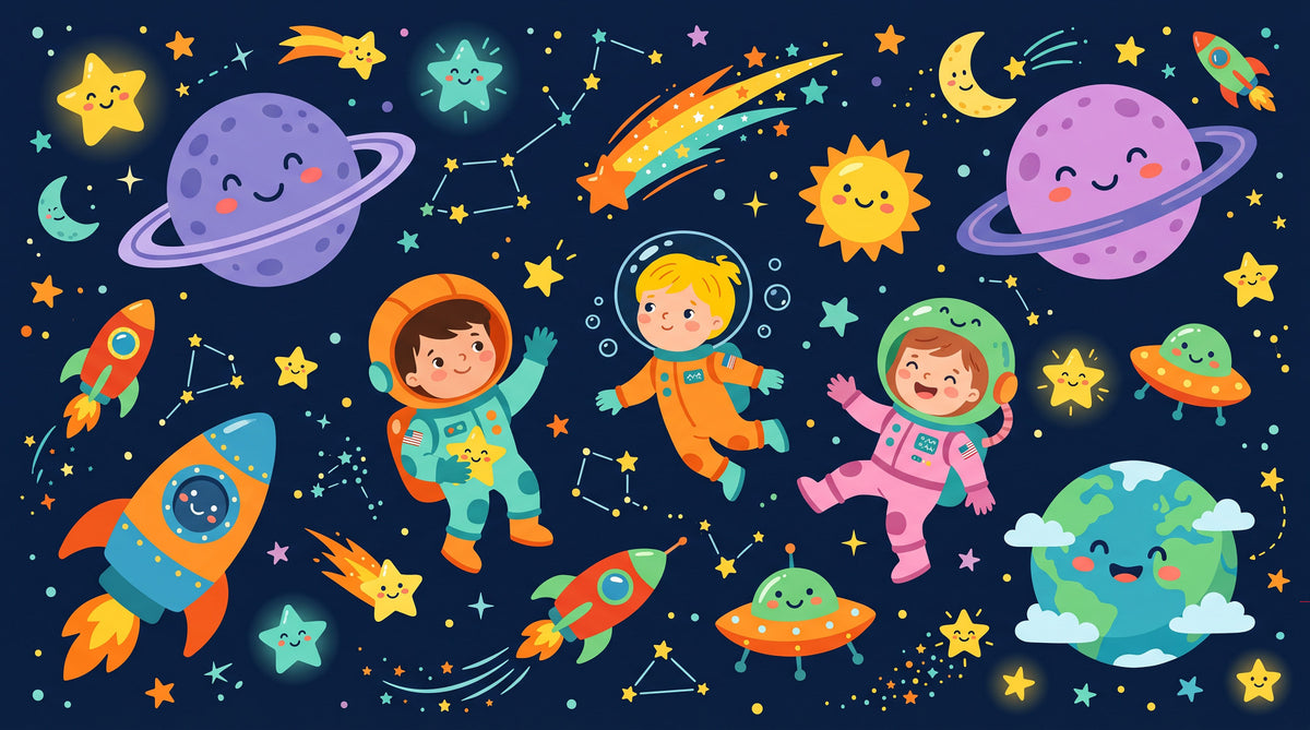 Little Astronauts Space Adventure Wall Mural