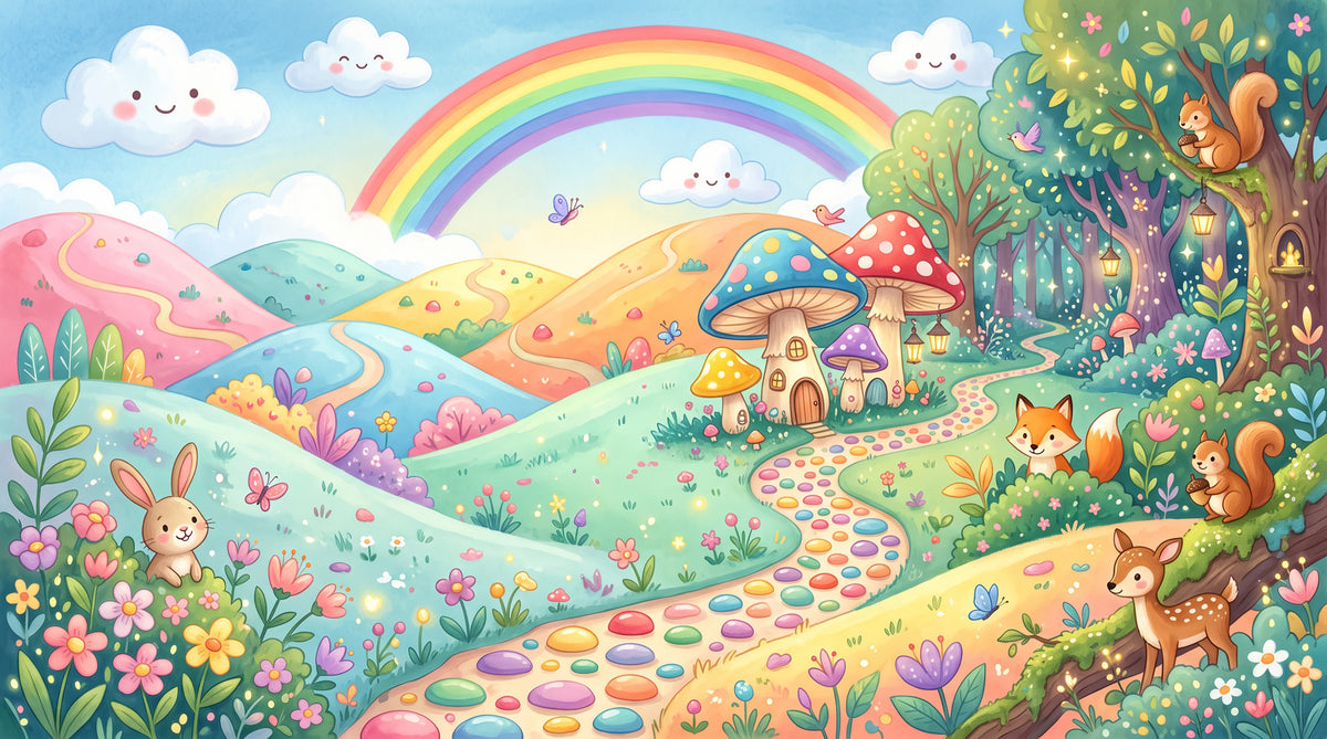 Enchanted Meadow Wildlife Wonderland Wall Mural