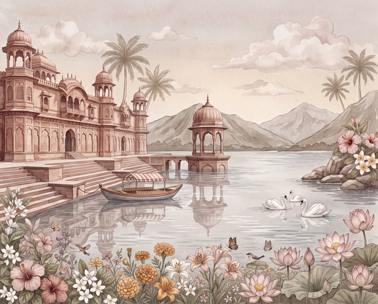 The Swan Lake Palace Wall Mural - RJM05