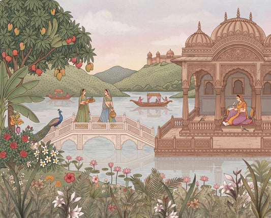 The Royal Lotus Pavilion Wall Mural - RJM07