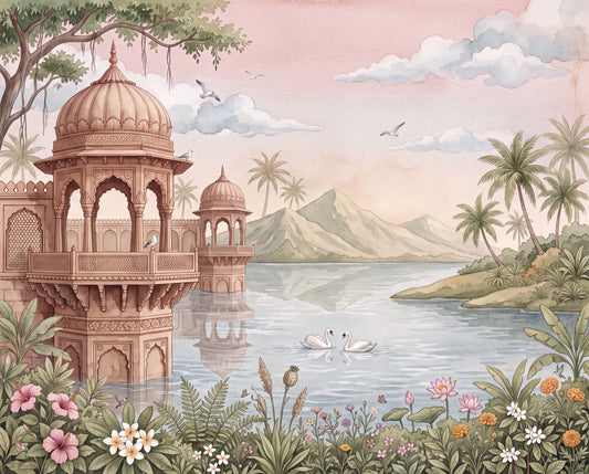 The Swan Lake Pavilion Wall Mural - RJM10