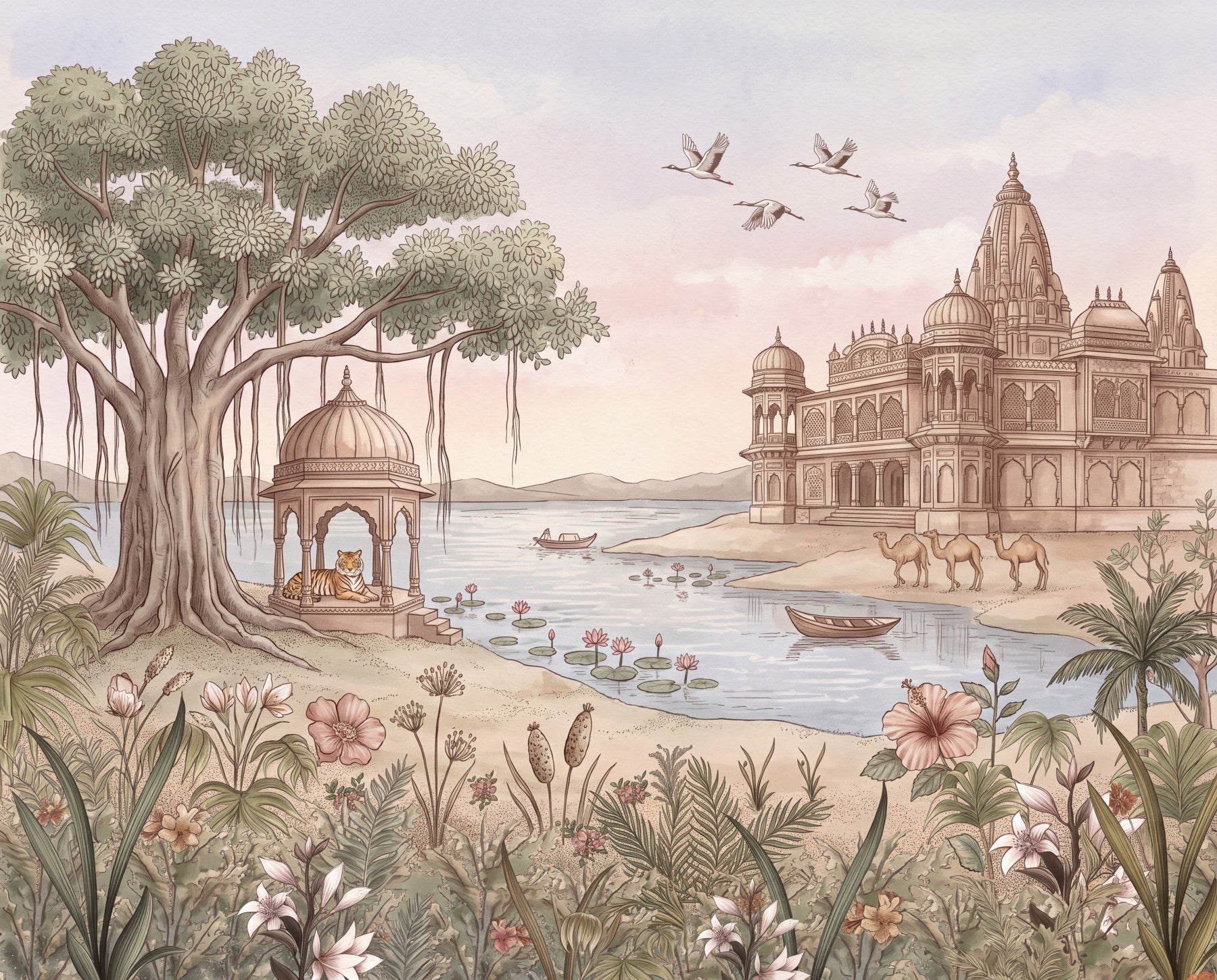 Pavitra Sarovar Wall Mural in your room — zoomed
