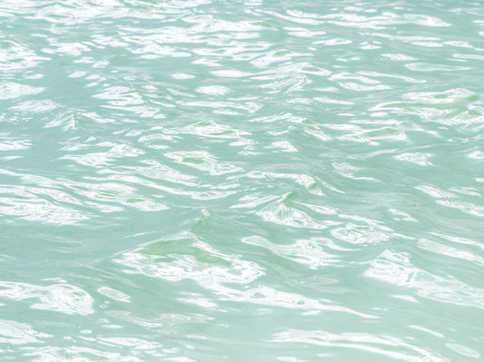 Serene Mint Water Ripples Wall Mural