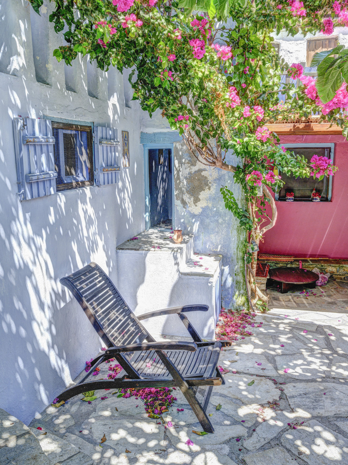 Mediterranean Courtyard Retreat Wall Mural in your room — zoomed