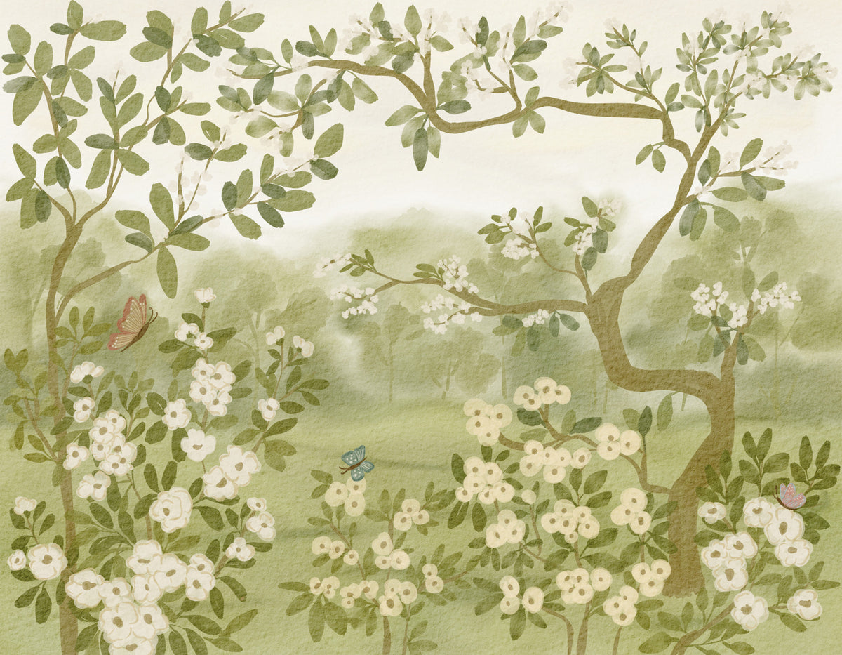 Dreamy Meadow Floral Mural Wall Mural