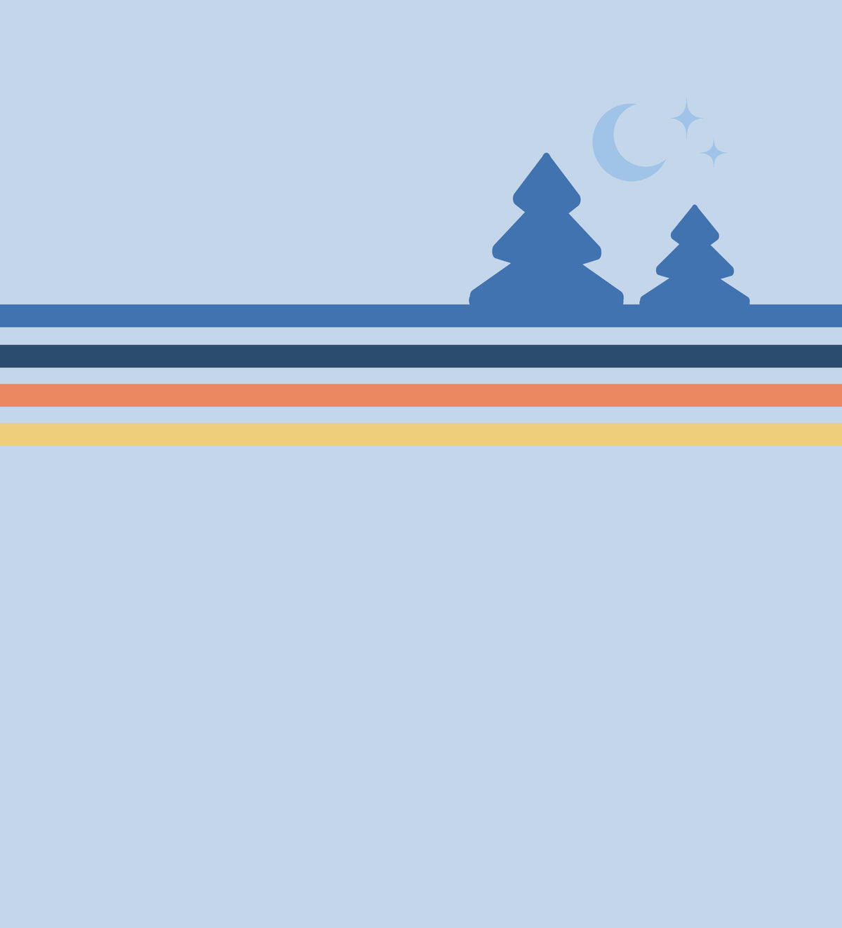Minimalist Night Forest Horizon Wall Mural in your room — zoomed