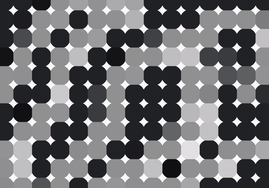 Monochrome Geometric Dot Grid Wall Mural