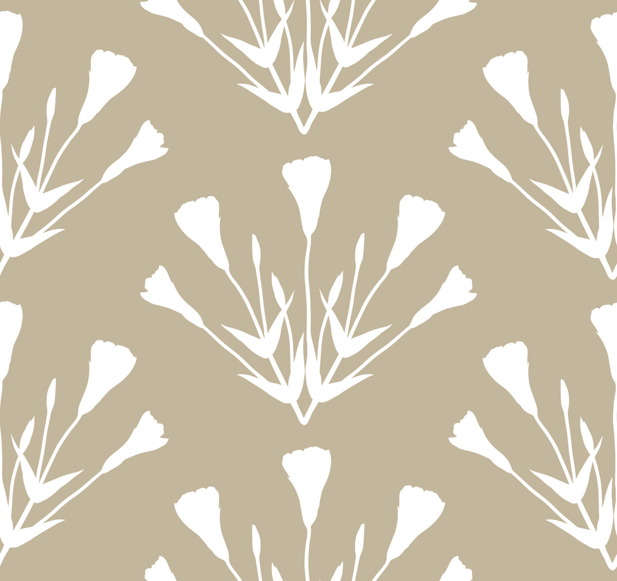 Minimalist Botanical Silhouette Sprigs Wallpaper⁠ in your room — zoomed