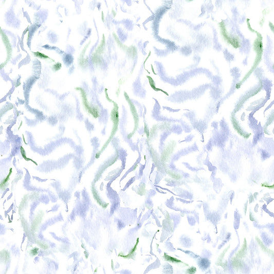 Ethereal Blue and Green Watercolor Wash Wallpaper⁠