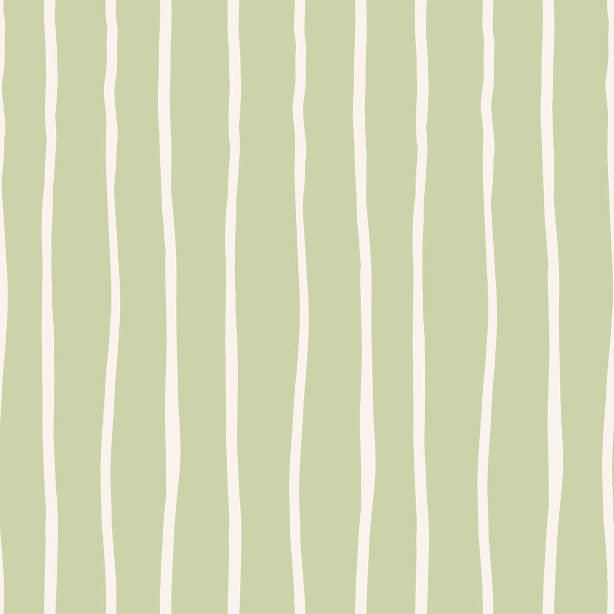 Soft Sage Hand-Drawn Vertical Stripes Wallpaper⁠