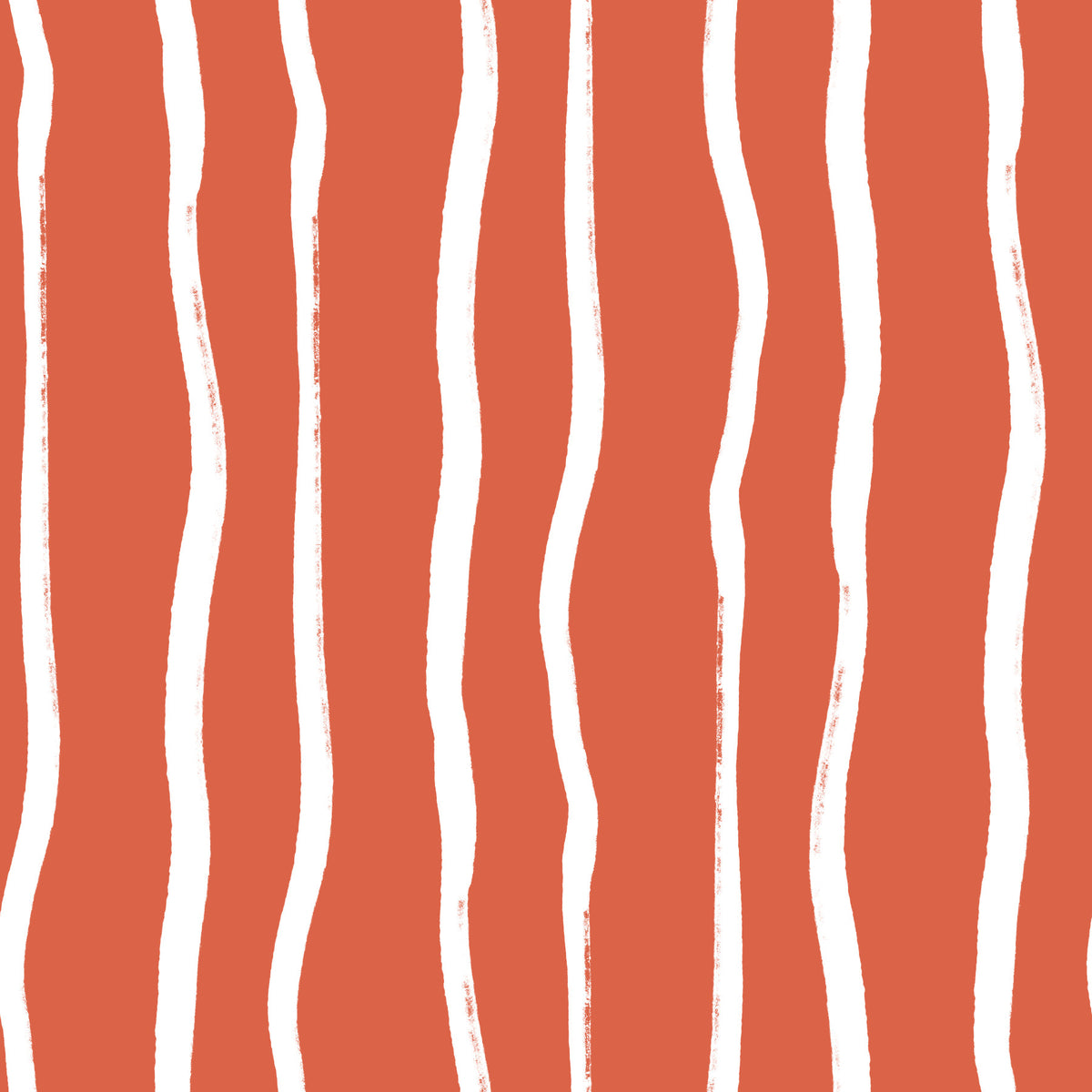 Minimalist Terracotta and White Linear Pattern Wallpaper⁠ in your room — zoomed