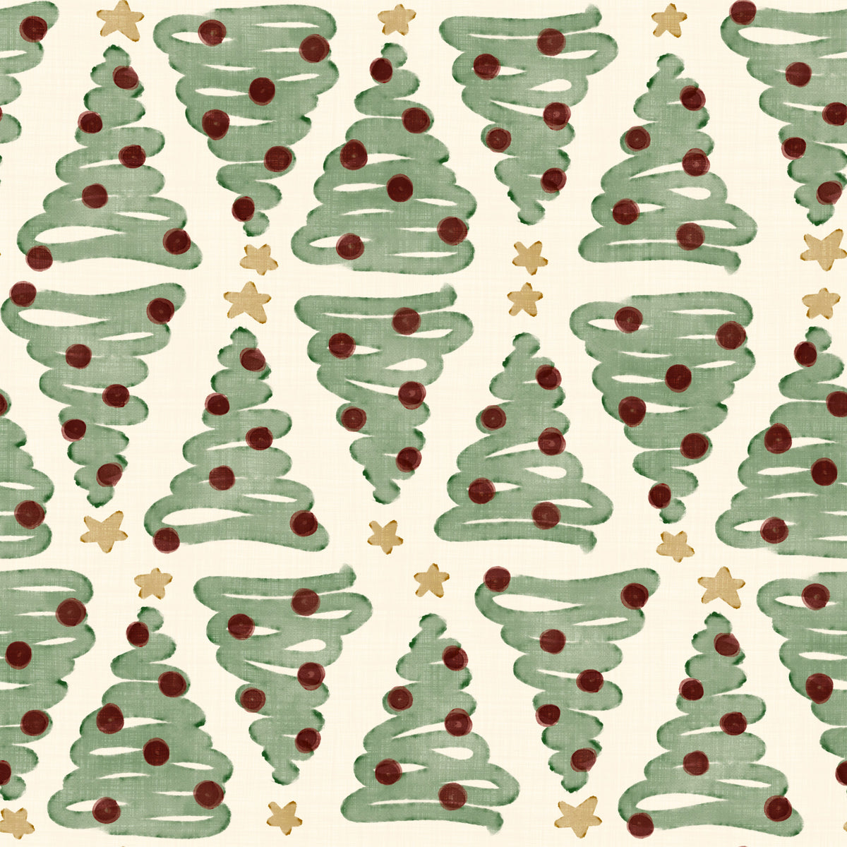 Alternating Holiday Xmas Staggered Christmas Trees Grid Wallpaper⁠