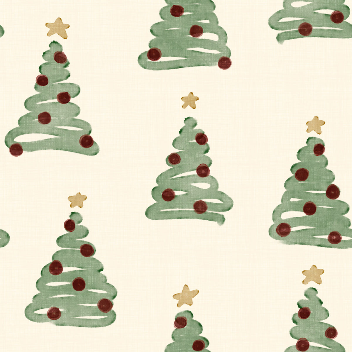 Minimal Holiday Xmas Woodland Christmas Trees Tossed Wallpaper⁠ in your room — zoomed