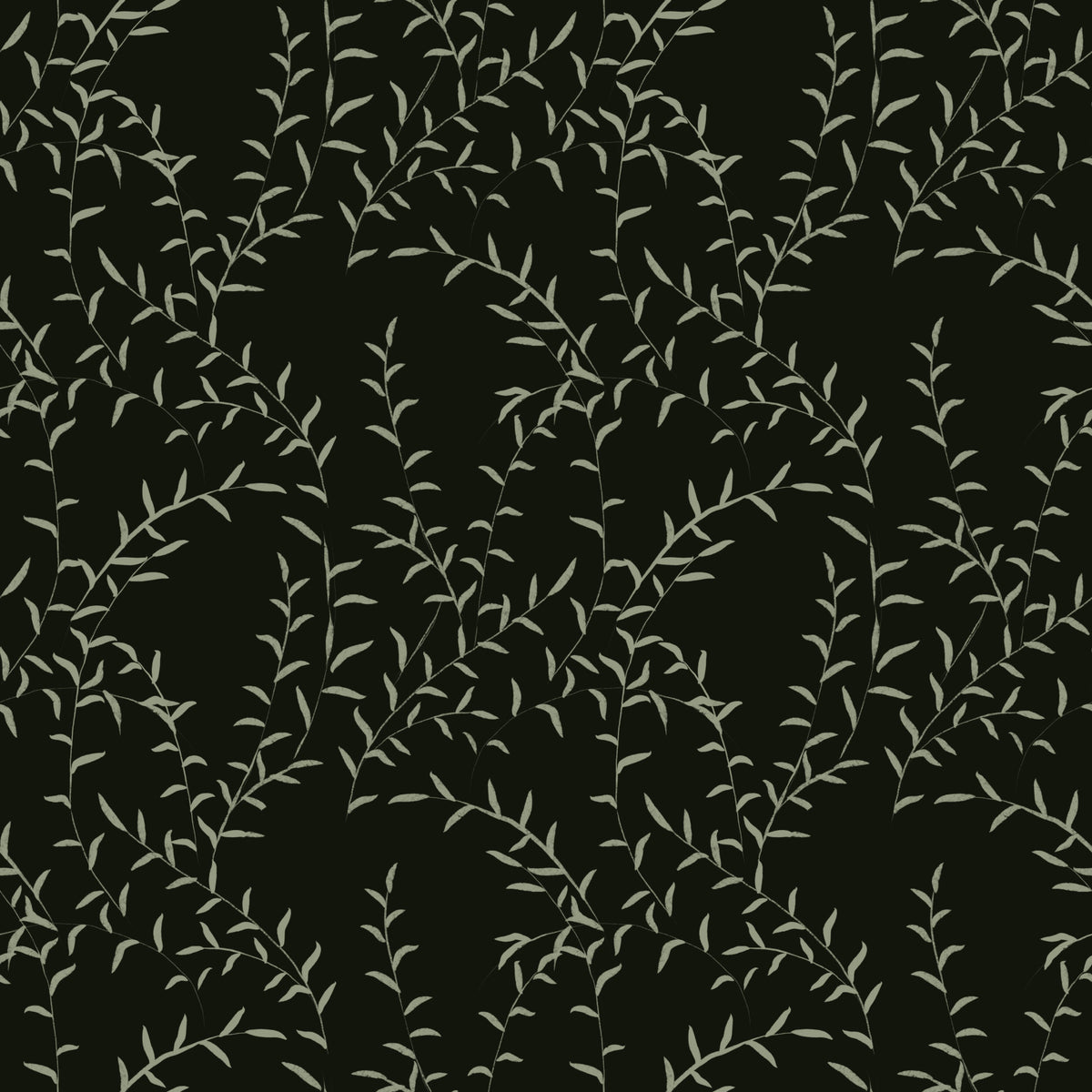 Minimalist Willow Branch Silhouette Wallpaper⁠ in your room — zoomed