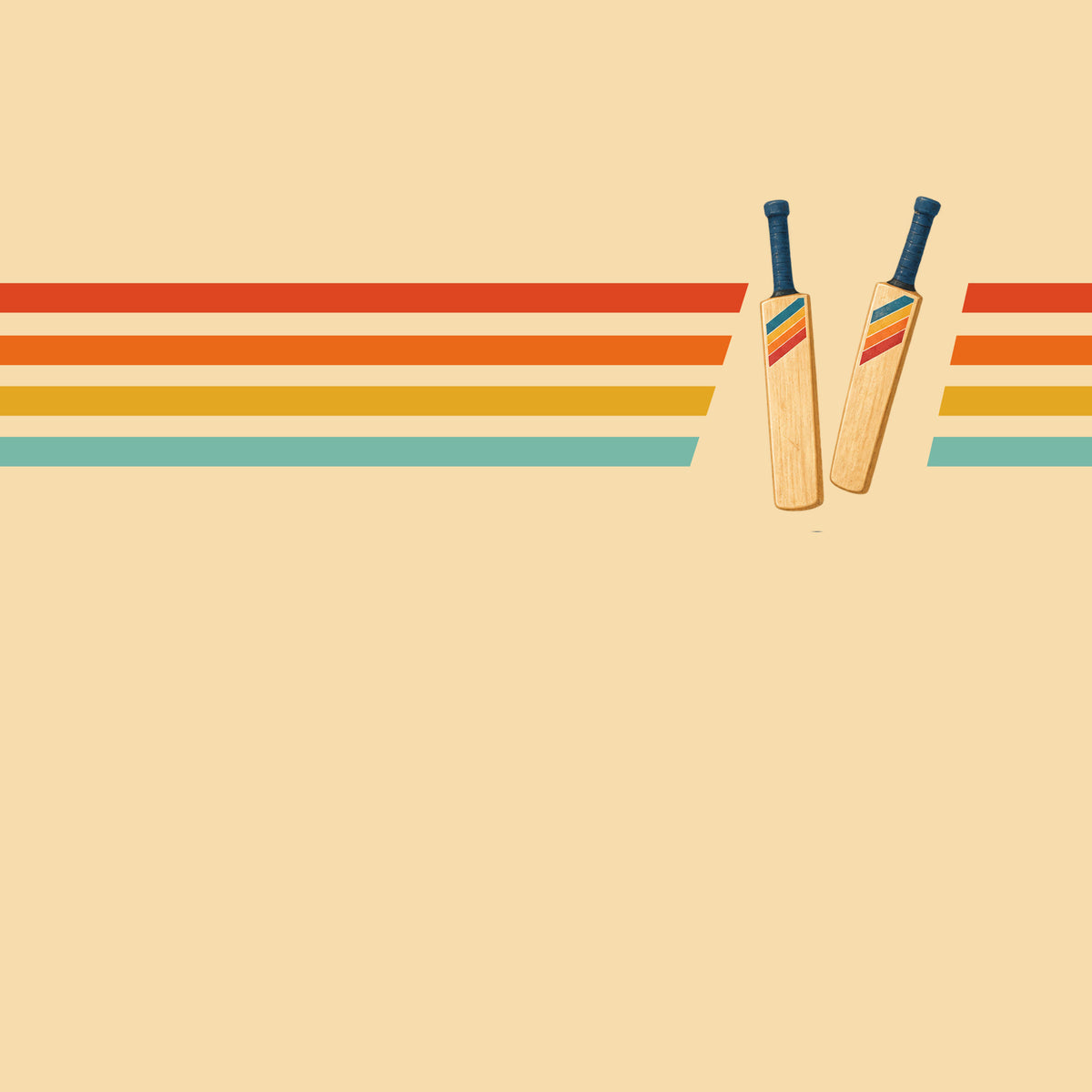 Vintage Cricket Stripes Wall Mural