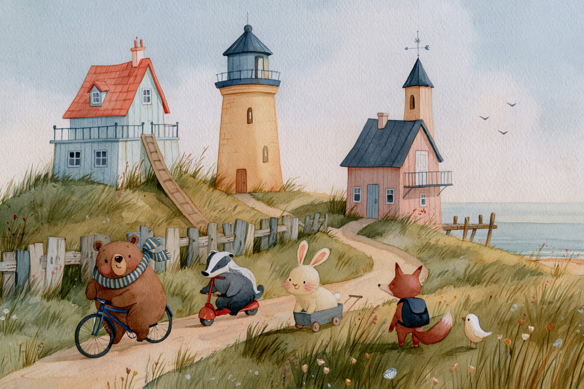 Coastal Animal Friends Adventure Wall Mural