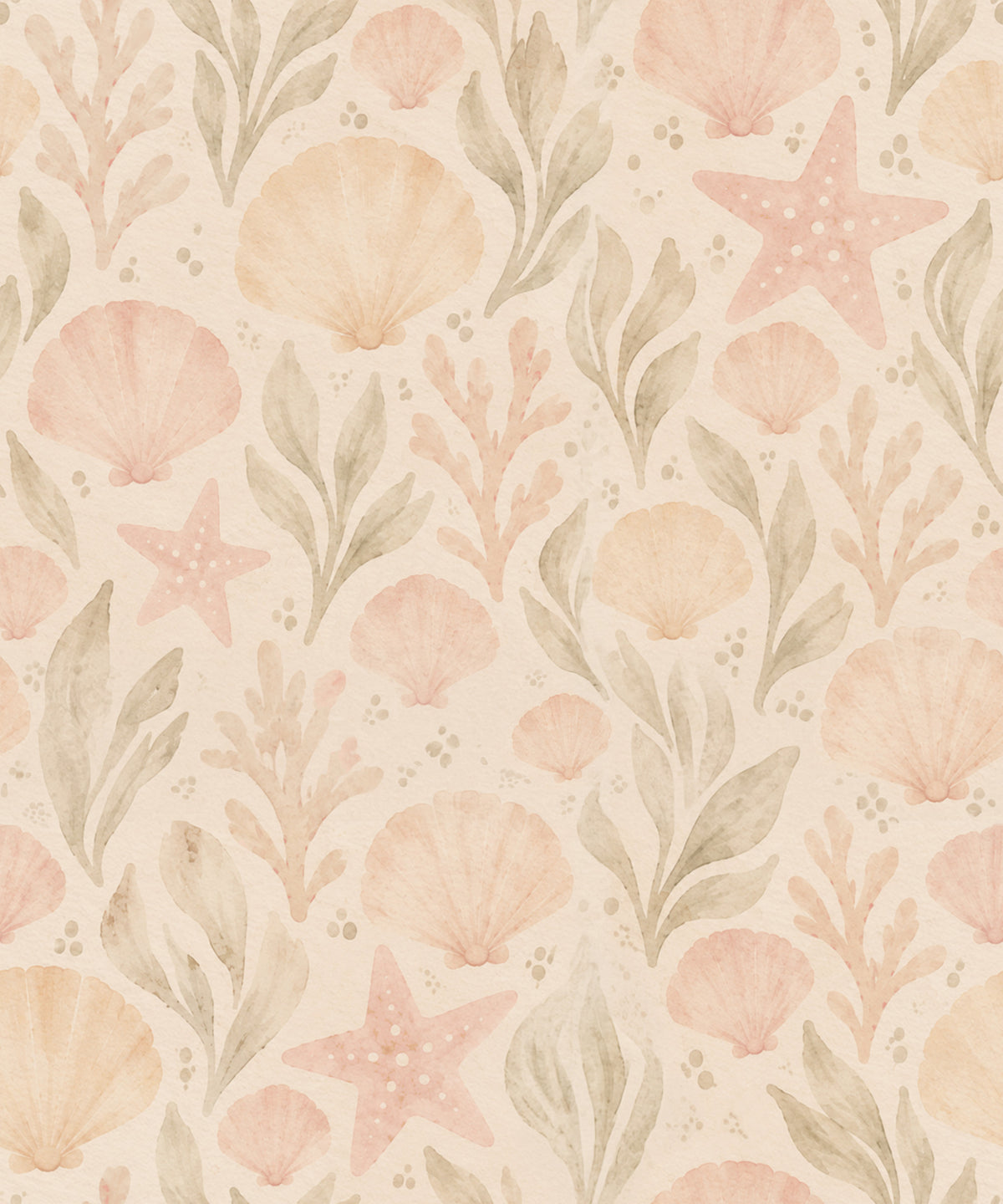 Seashell Garden Wallpaper⁠ in your room — zoomed