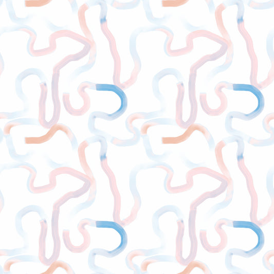 Soft Pastel Ribbon Motion Wallpaper⁠