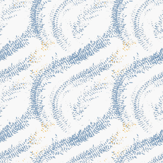 Indigo Wave Botanical Arches Wallpaper⁠