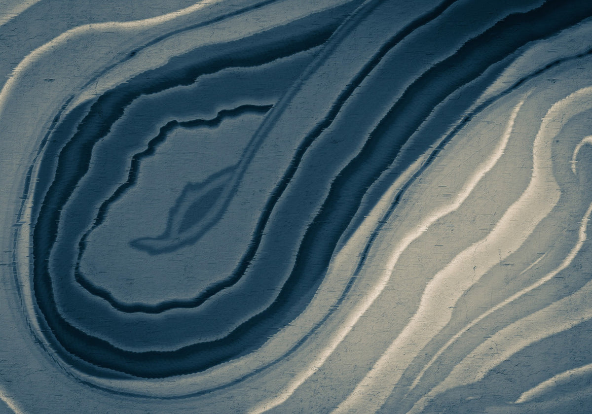 Abstract Ink Wash Flow Wall Mural in your room — zoomed
