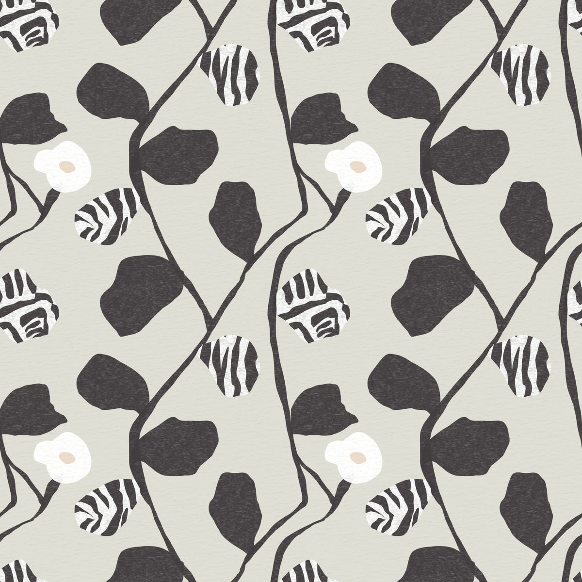 Abstract Floral Vine Arrangement Wallpaper⁠