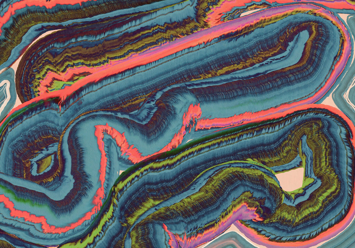 Abstract Resinous Flow and Swirl Wall Mural