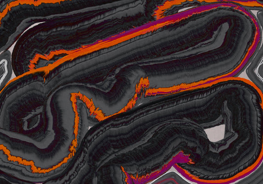 Fiery Strata Contemporary Pattern Wall Mural