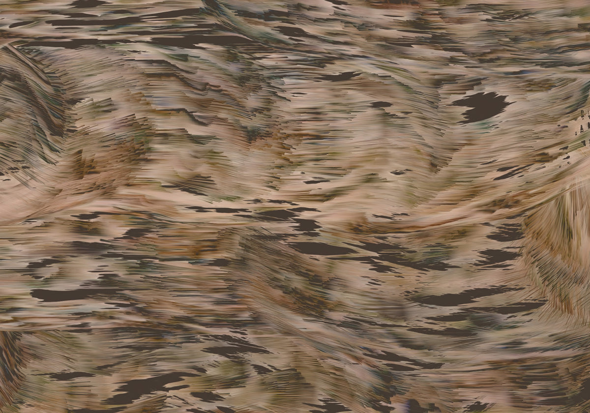 Earthy Tonal Brushstroke Motion Wall Mural in your room — zoomed