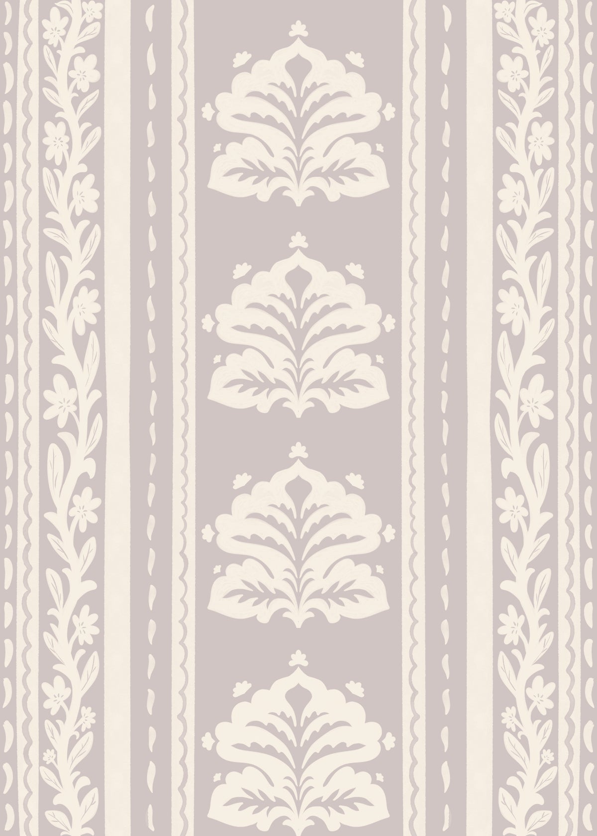 Vintage Chinoiserie Stripe Wallpaper⁠