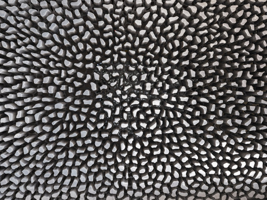 Sculptural Grey Depth Pattern Wall Mural