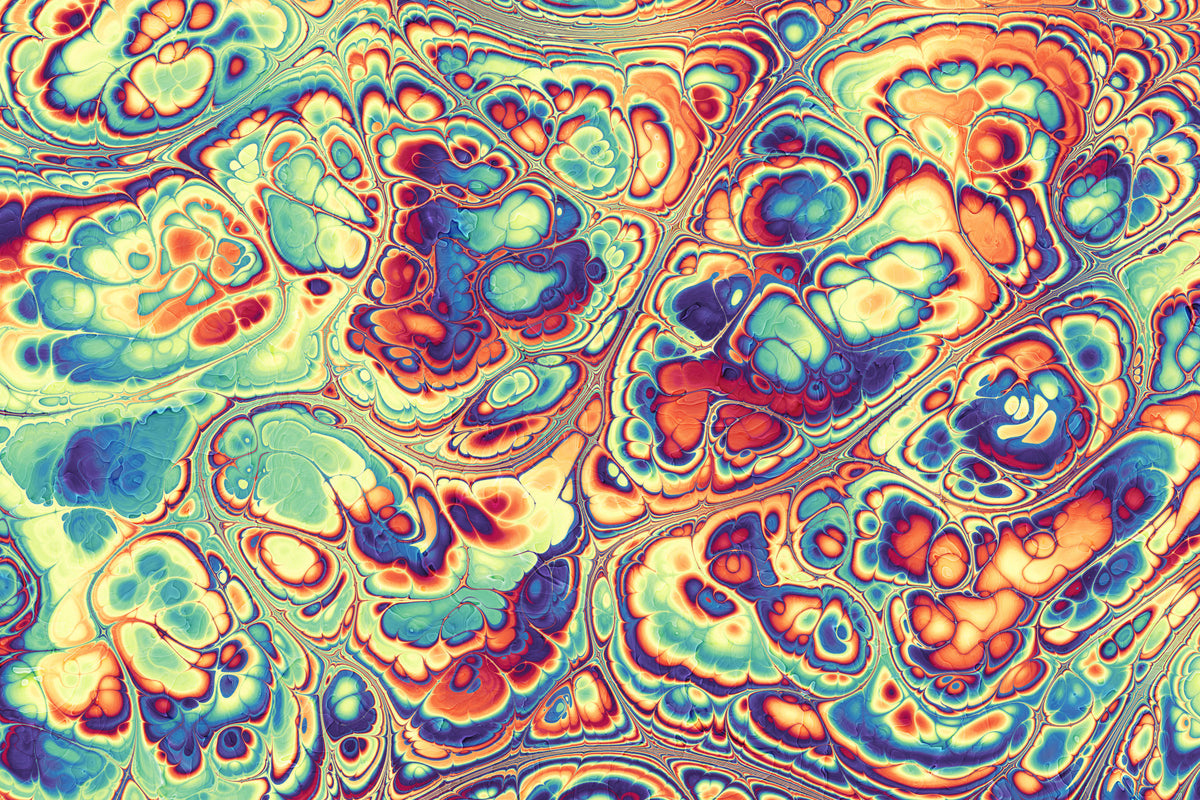 Vibrant Abstract Swirls Wall Mural