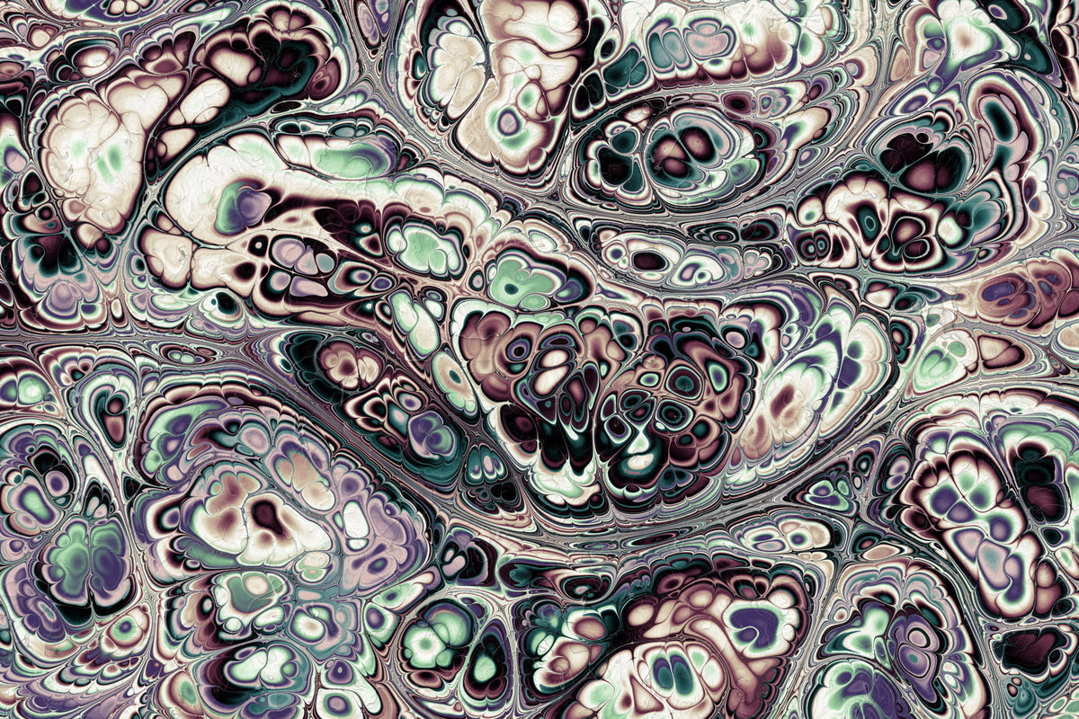 Mystic Marble Abstract Organic Flow Wall Mural in your room — zoomed