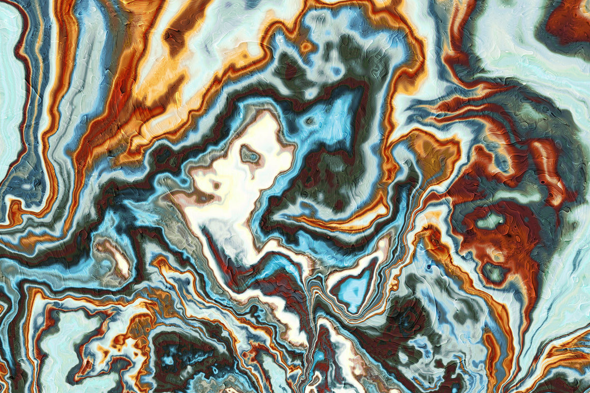 Liquid Marble Swirl Abstract Wall Mural in your room — zoomed