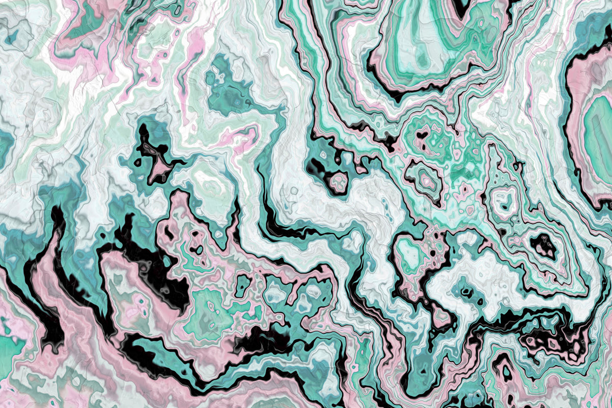 Pastel Marble Swirl Abstract Wall Mural in your room — zoomed