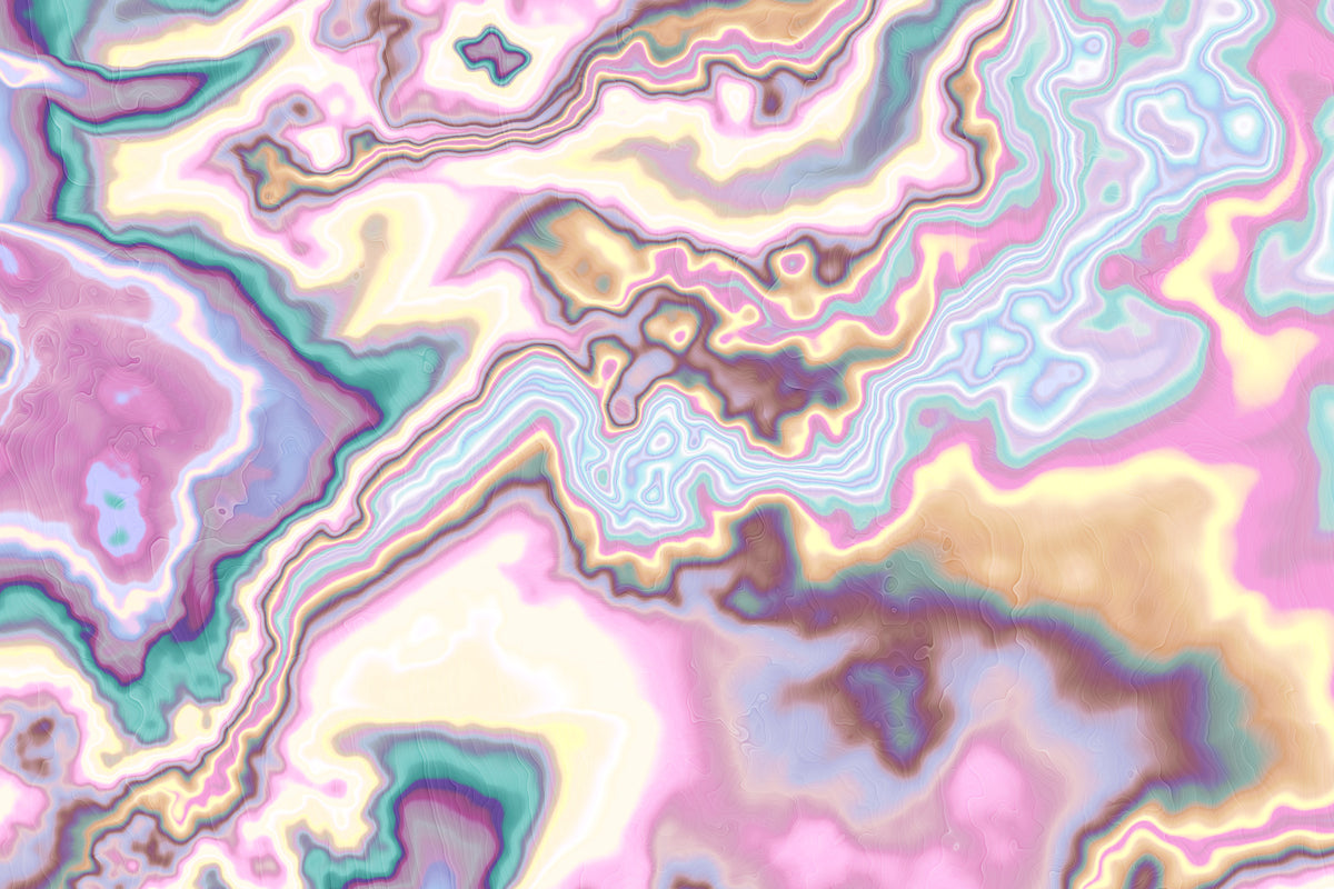 Liquid Dreamscape Curves Marble Wall Mural in your room — zoomed