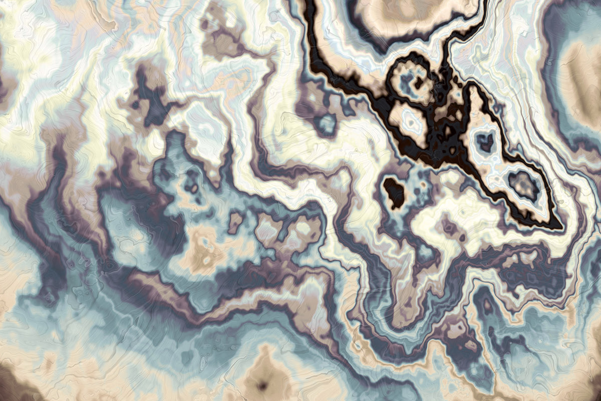 Ethereal Flowing Marble Swirls Wall Mural in your room — zoomed