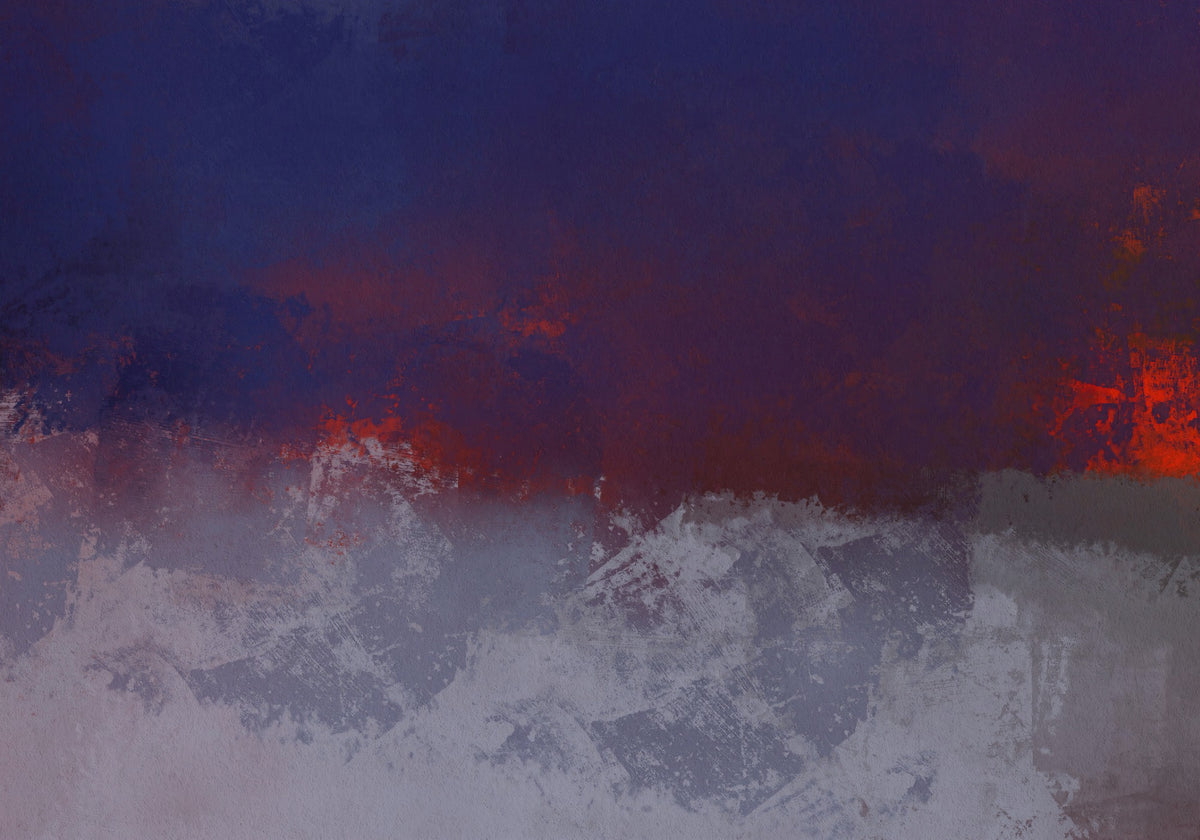 Textured Indigo and Ember Mural Wall Mural in your room — zoomed