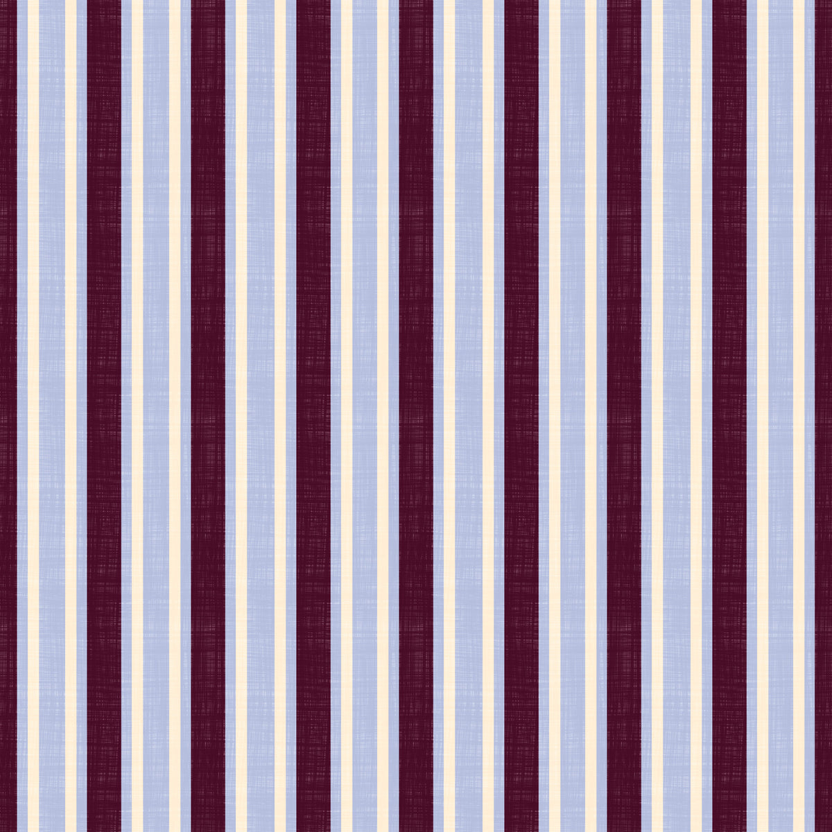 Ivy League Faux Linen Vertical Stripes - Burgundy Lilac And Cream Wallpaper⁠ in your room — zoomed