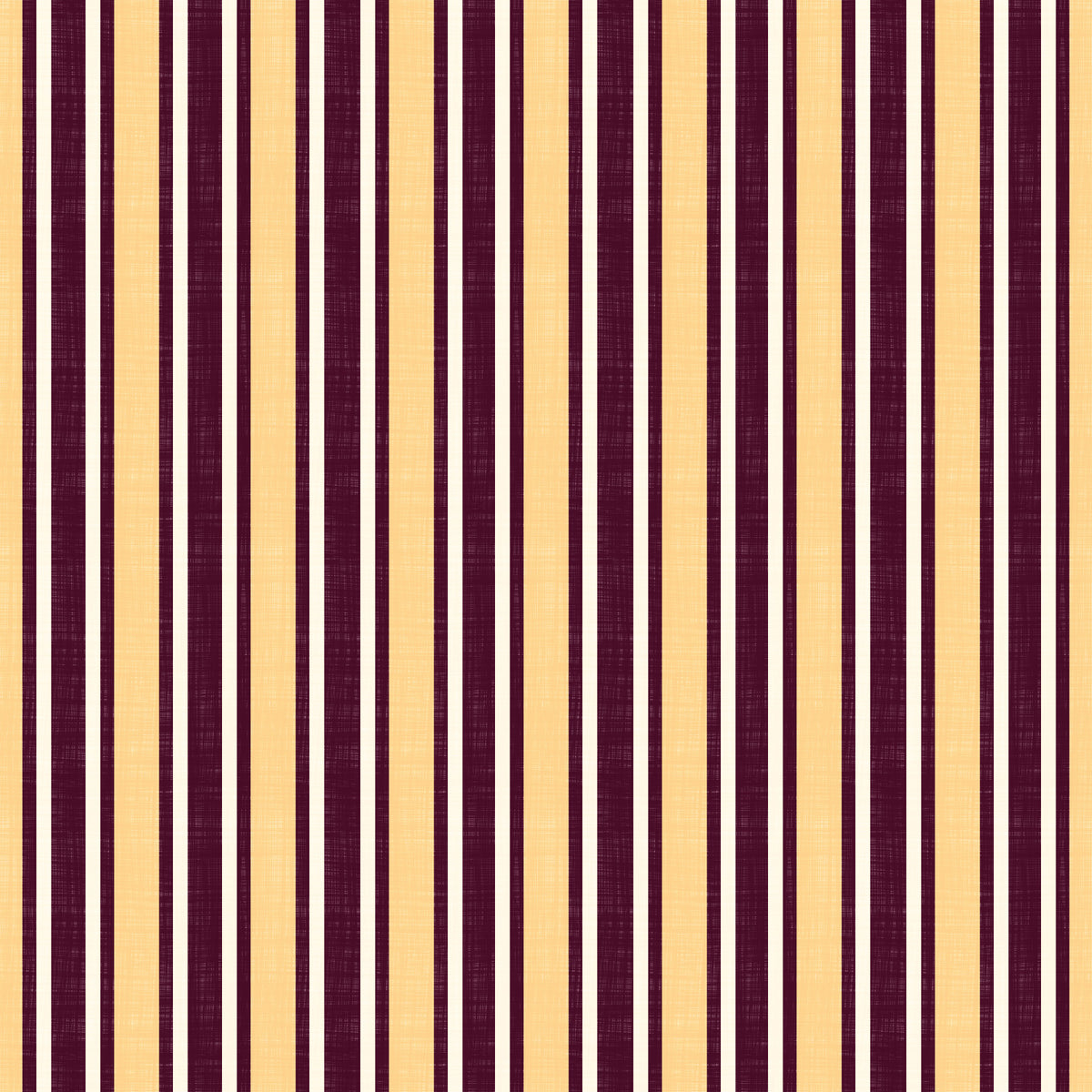 Ivy League Faux Linen Vertical Stripes - Butter Burgundy And Cream Wallpaper⁠ in your room — zoomed