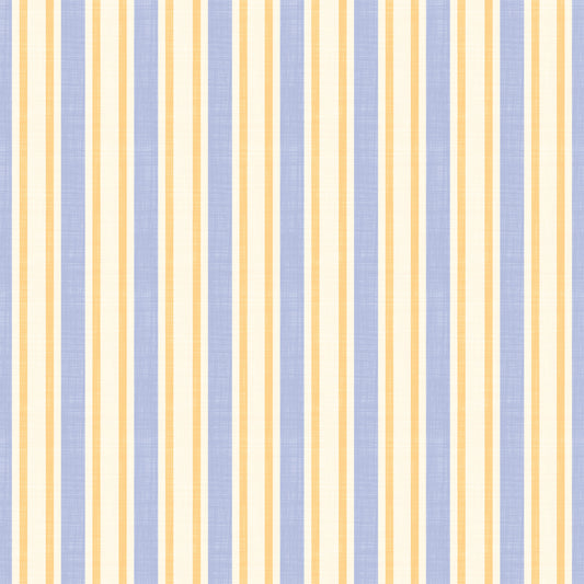 Ivy League Faux Linen Vertical Stripes - Butter Lilac And Cream Wallpaper⁠
