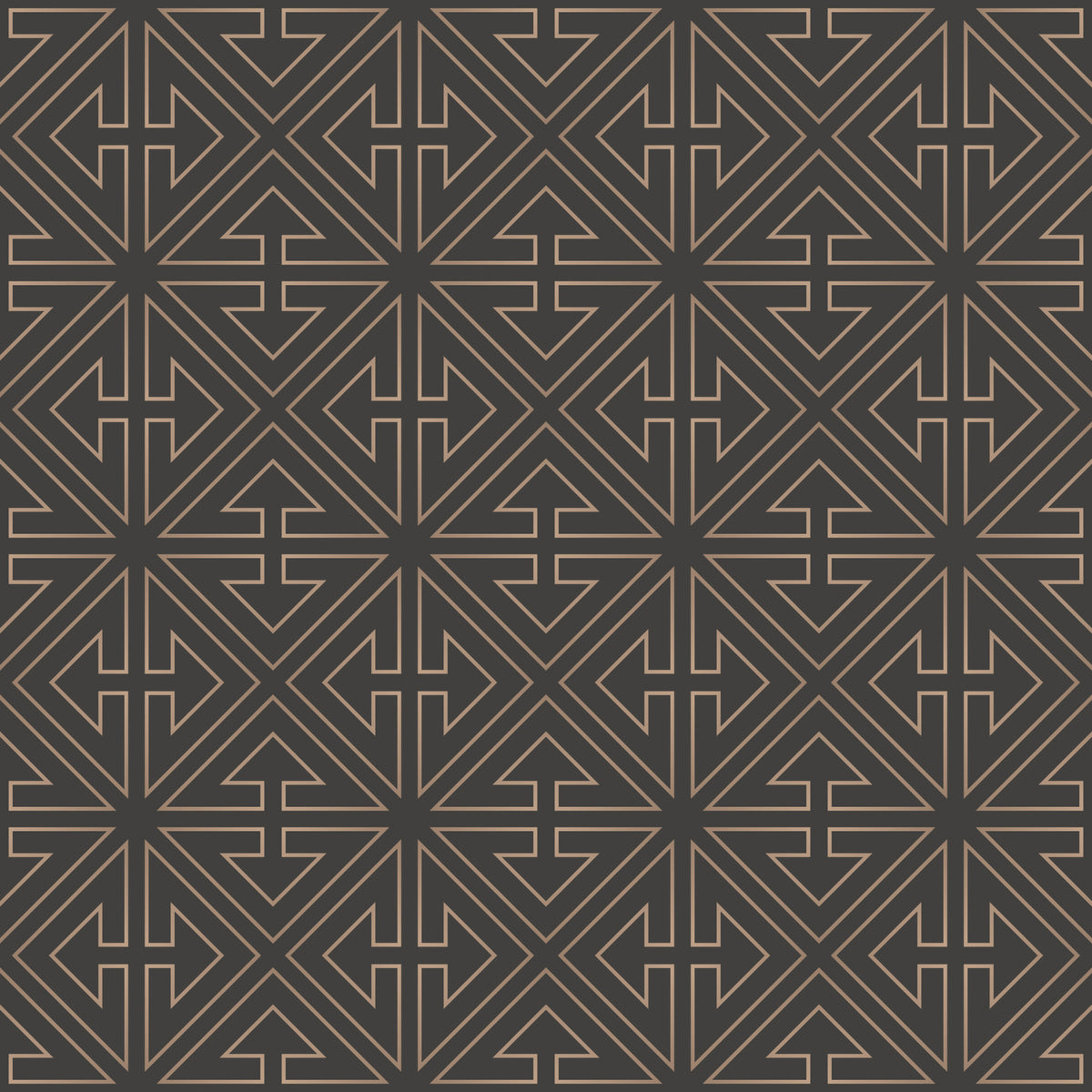 Symmetrical Copper Line Pattern Wallpaper⁠