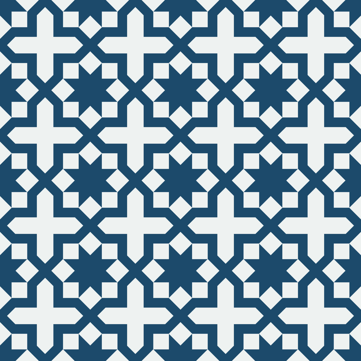 Midnight Moroccan Geometric Lattice Wallpaper⁠