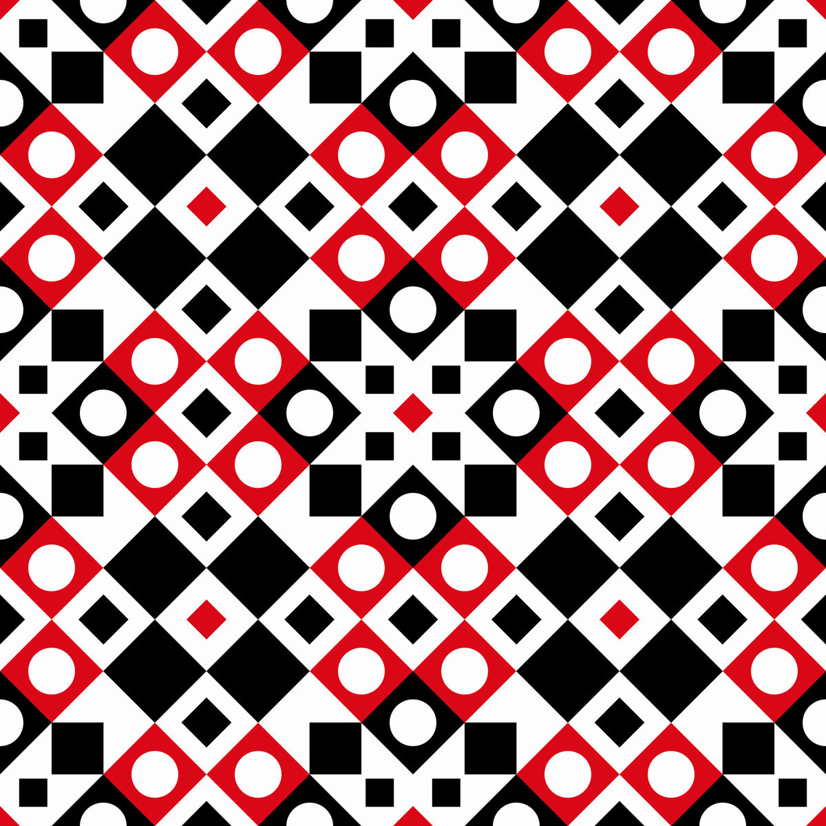 Abstract Checkered Circle Graphic Wallpaper⁠ in your room — zoomed