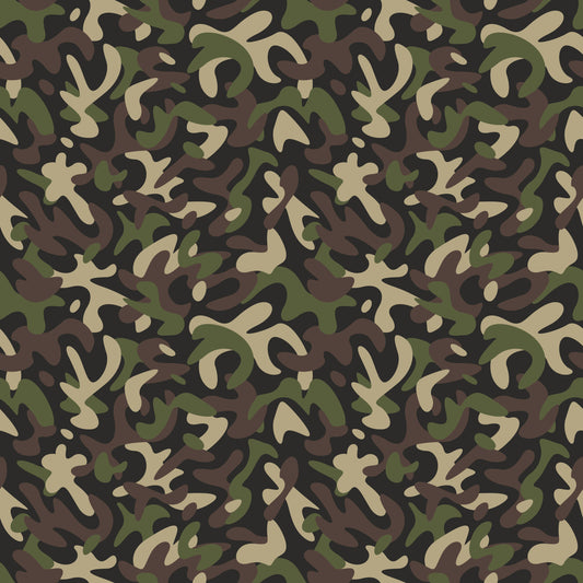 Classic Woodland Camouflage Pattern Wallpaper⁠