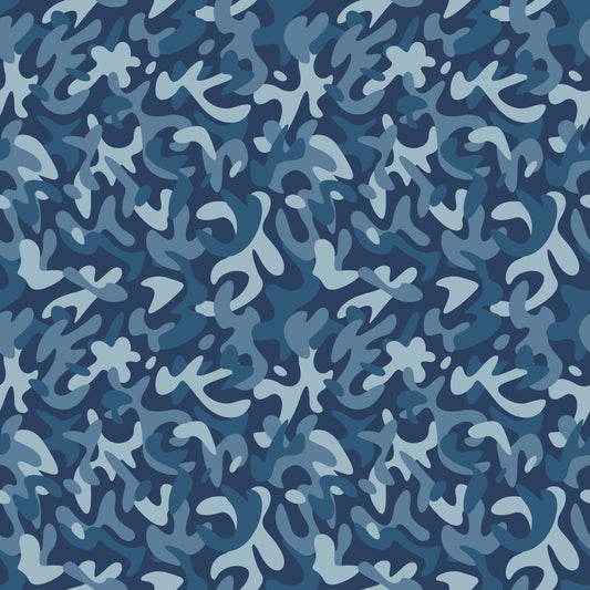 Midnight Navy Camo Pattern Wallpaper⁠