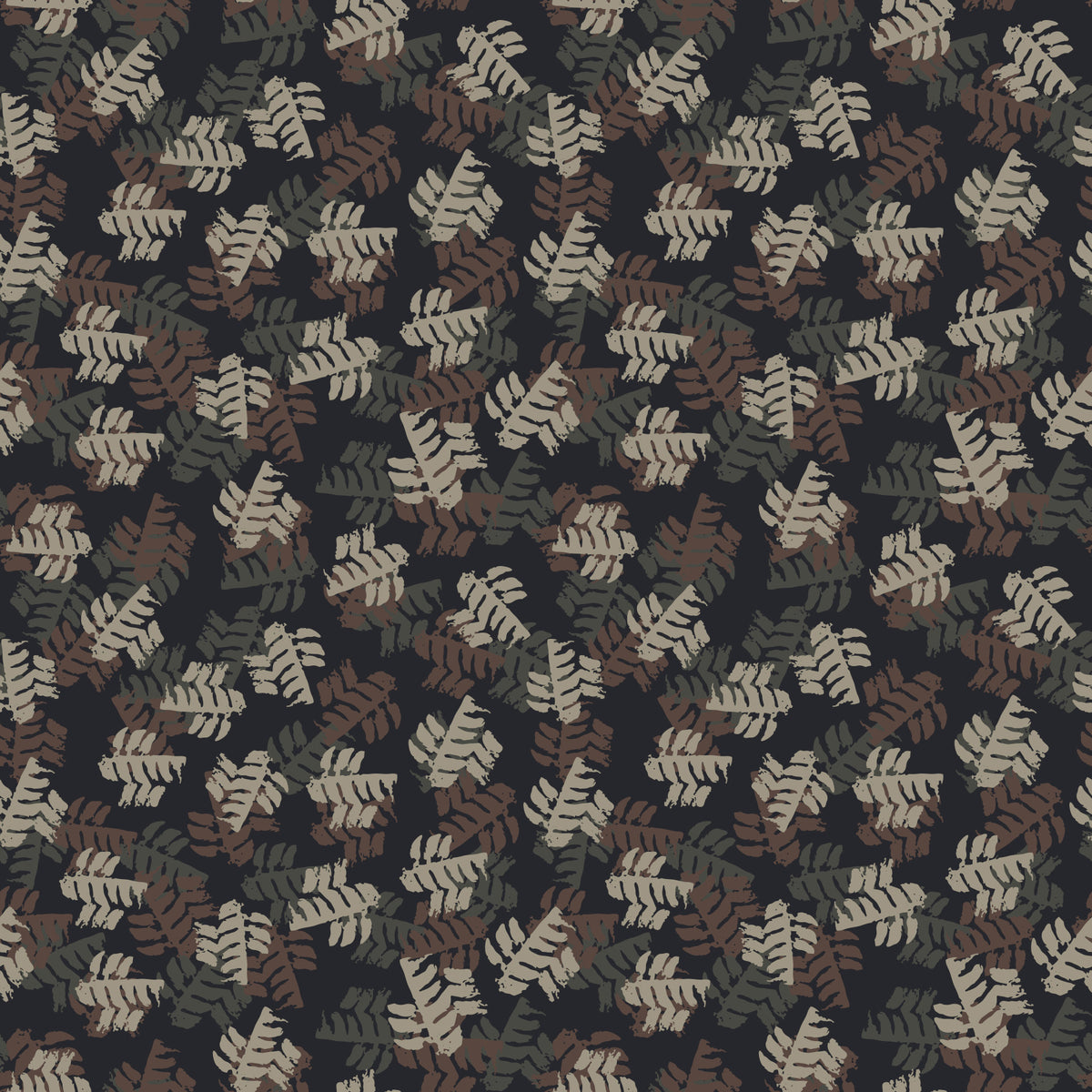 Muted Earthy Leaf Silhouette Wallpaper⁠