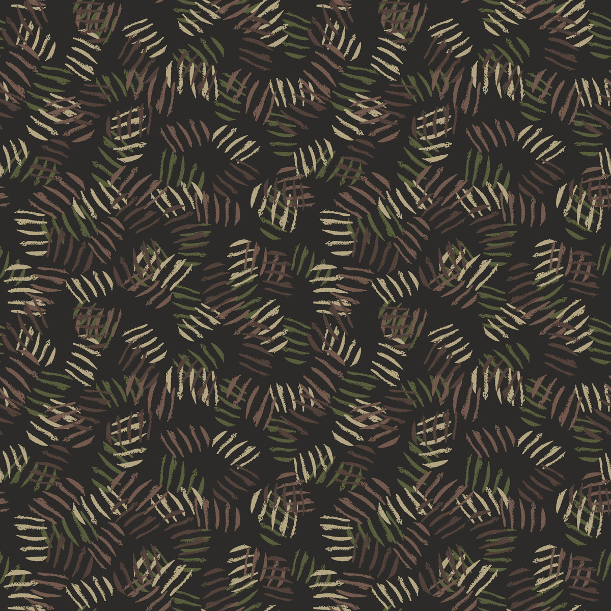 Forest Floor Rhythmic Leaf Print Wallpaper⁠ in your room — zoomed