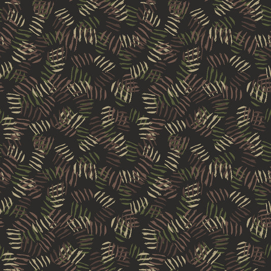 Forest Floor Rhythmic Leaf Print Wallpaper⁠