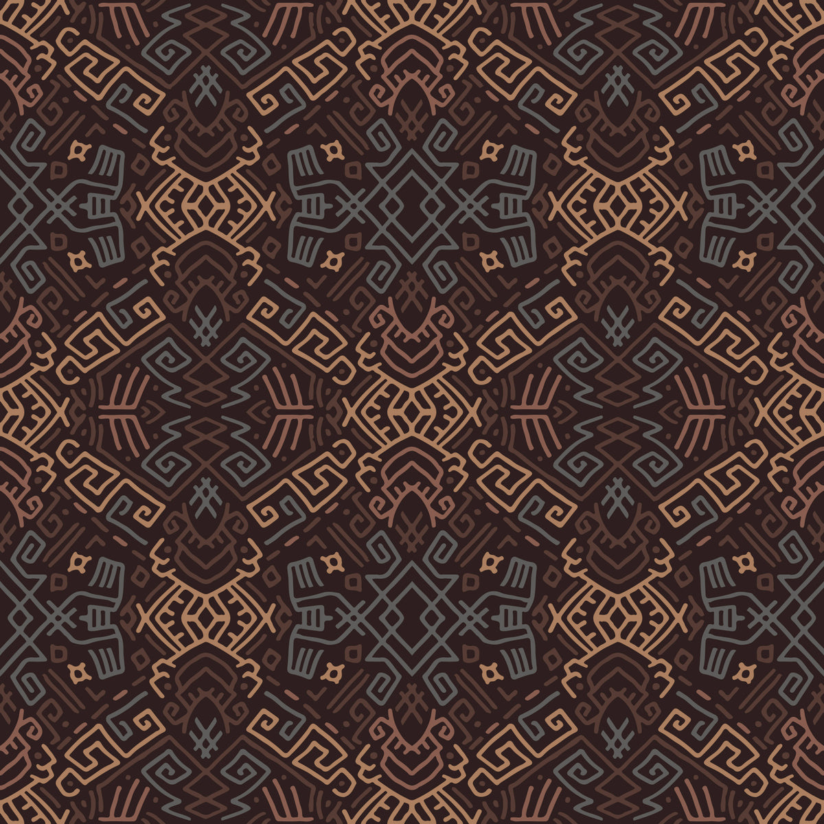 Abstract Tribal Line Motif Wallpaper⁠